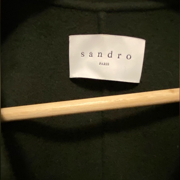 COPY - Sandro Women's Green Ekin Wool/Cotton Blend Coat Size 36 - Picture 7 of 10